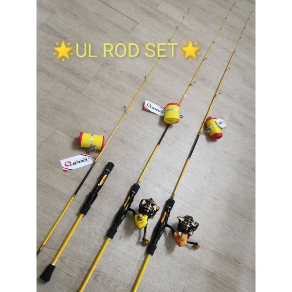 UL ROD SET ULTRA LIGHT ROD + REEL Fishing Rod Set Joran Pancing