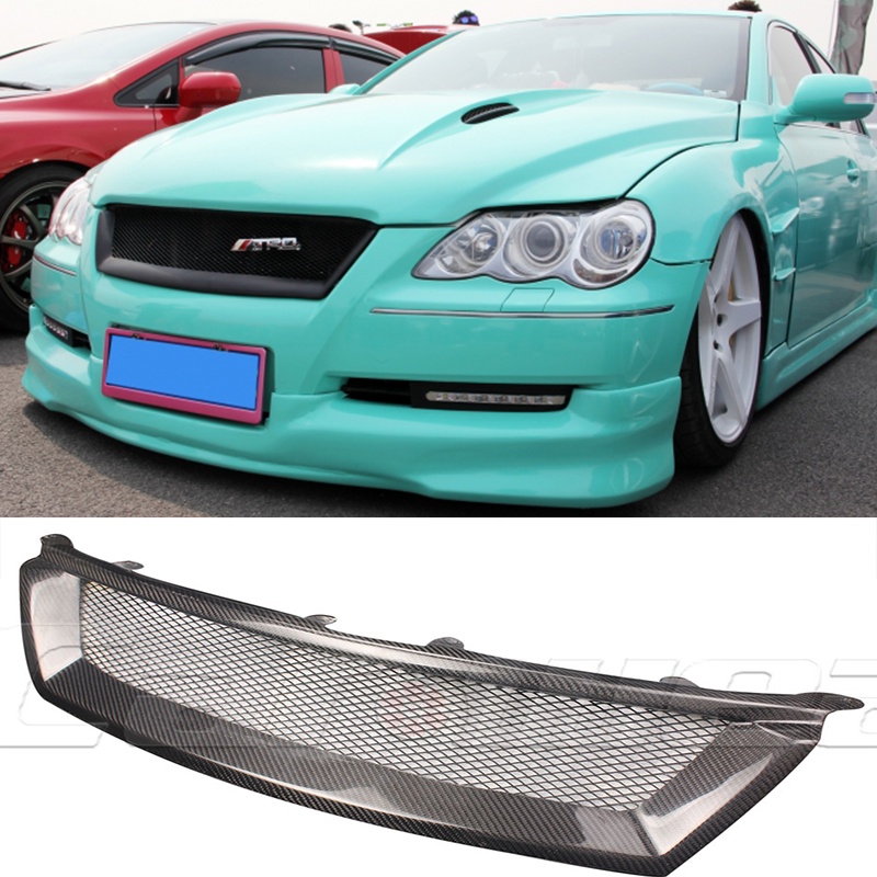 For Toyota Reiz Mark X Carbon Fiber front Racing Grills Bumper Mesh ...