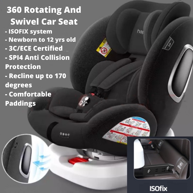 360 swivel car store seat with isofix