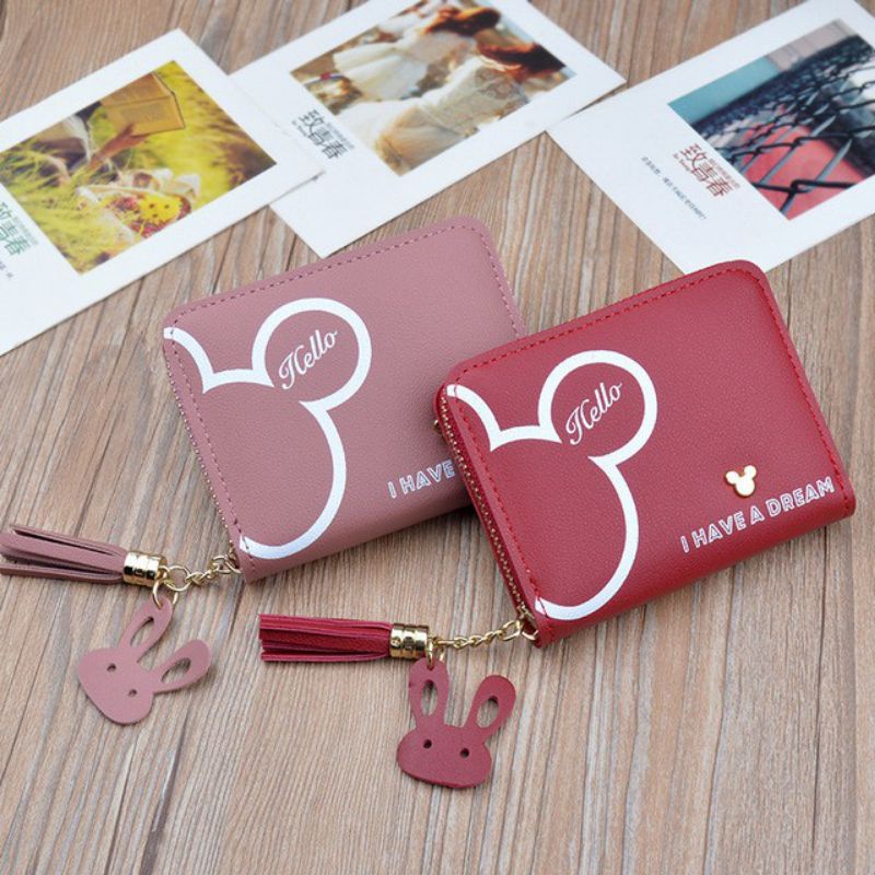 Coin Wallet Folding Wallet Cute Mickey motif simple | Shopee Malaysia