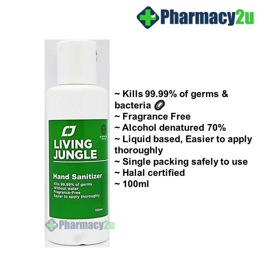 *EXP 3/2023* LIVING JUNGLE HAND SANITIZER 100ML (70 alcohol) Shopee