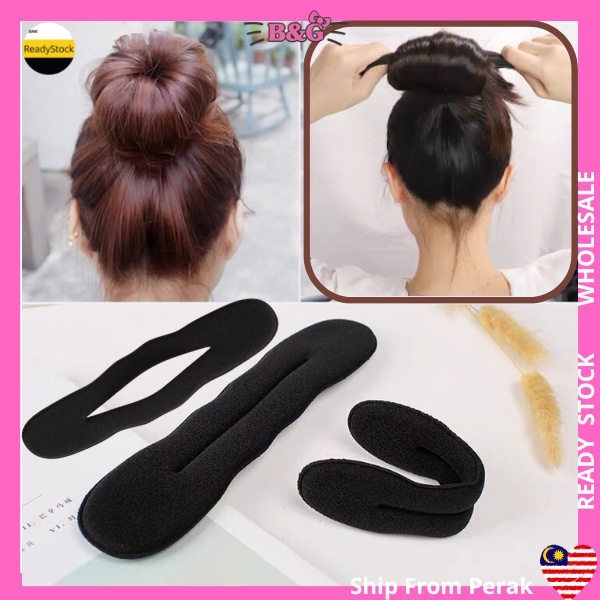 Scrunchie Sanggul DIY Donut Bun Hair Sharper Magical Sponges Head
