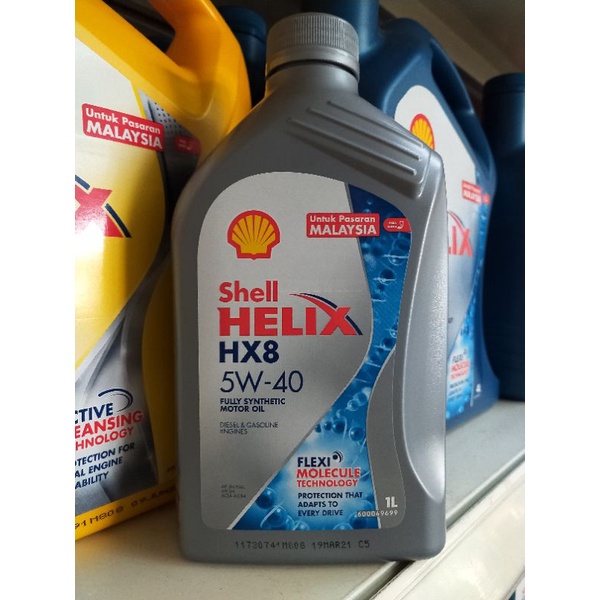 SHELL HELIX HX8 SYNTHETIC 5W-40 1L | Shopee Malaysia