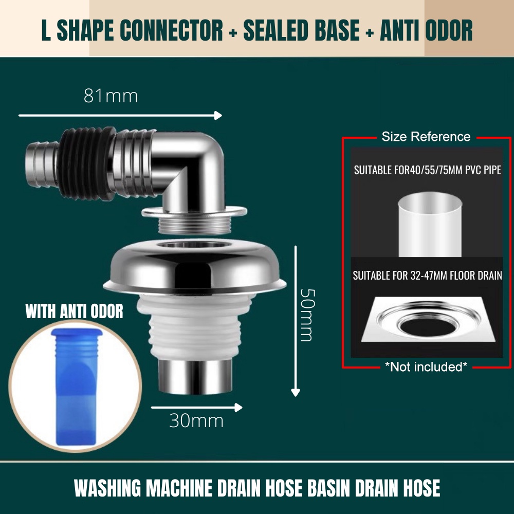 Washing Machine Drain Hose To Floor Grate Adaptor Floor Drain Connector