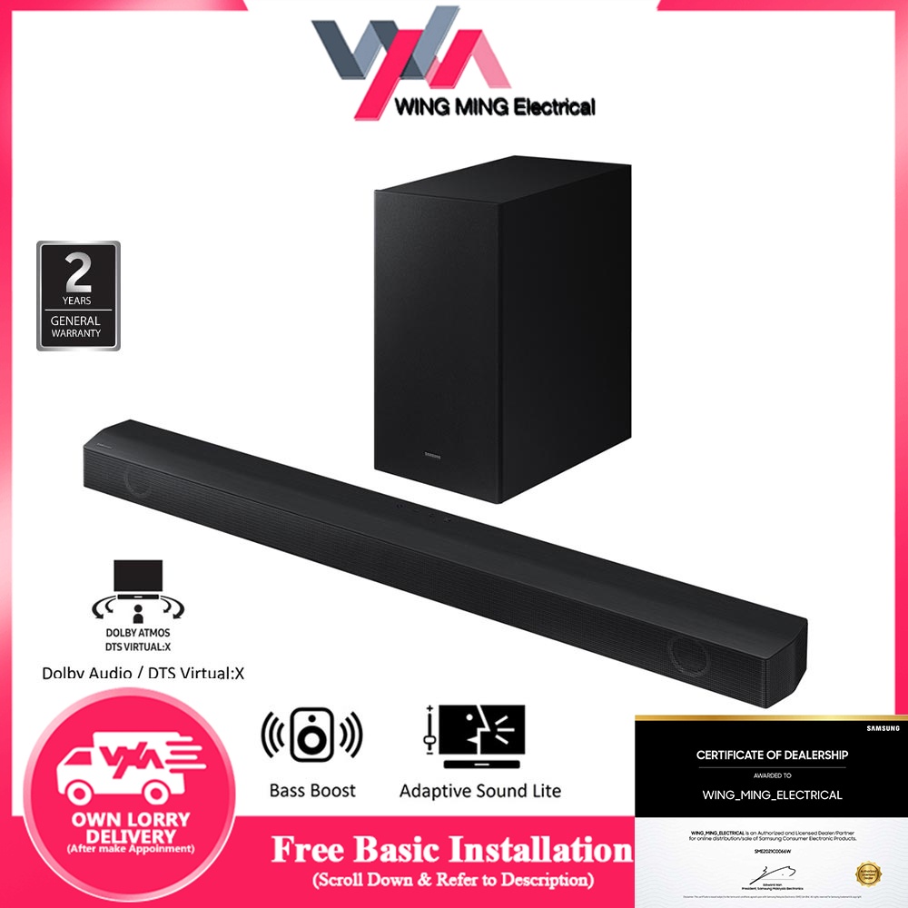 [Deliver KLANG VALLEYFree Install]2022 Samsung Soundbar HWB550 HW