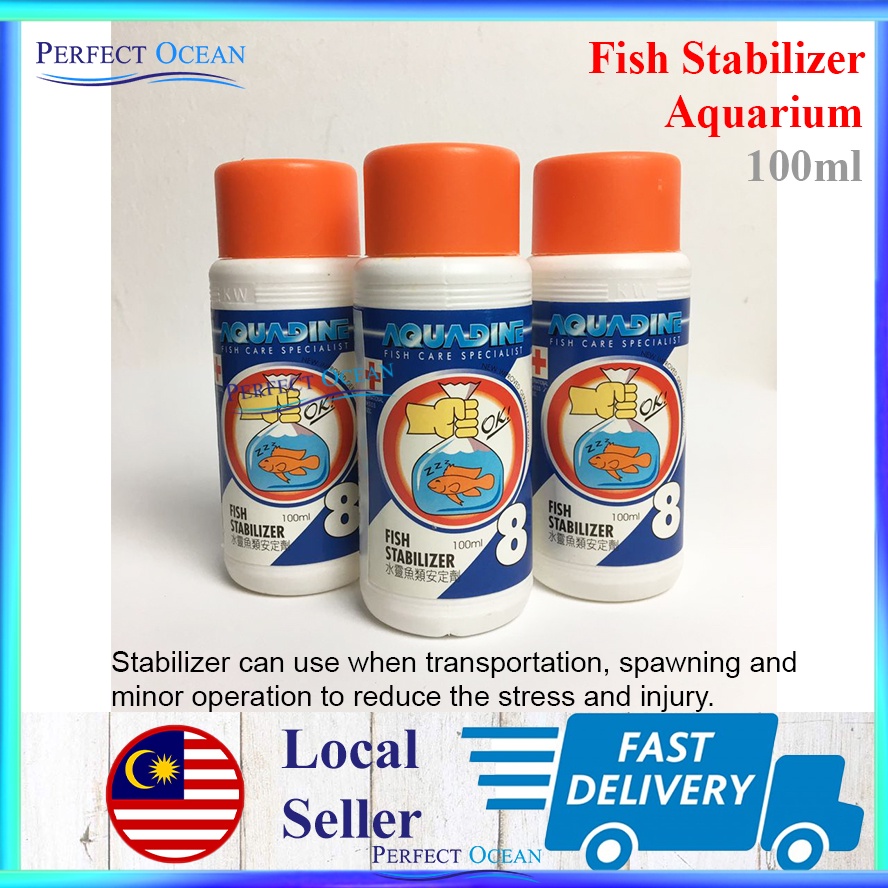 View of Aquadine Fish Stabilizer 100ML Aquarium Guppy Betta Arowana Fish Tank 🌊 ...
