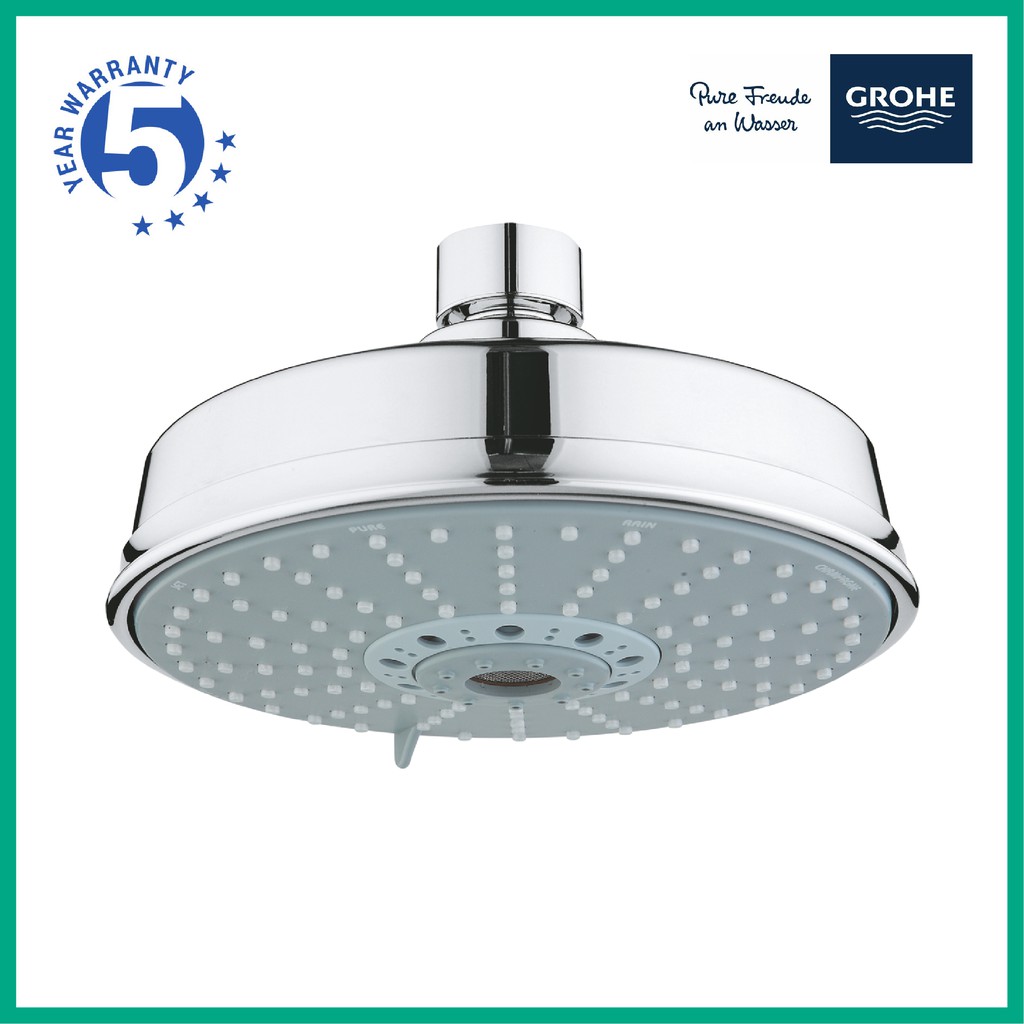 GROHE Rainshower Rustic 160 Head Shower 4 Sprays 27128000 SpeedClean