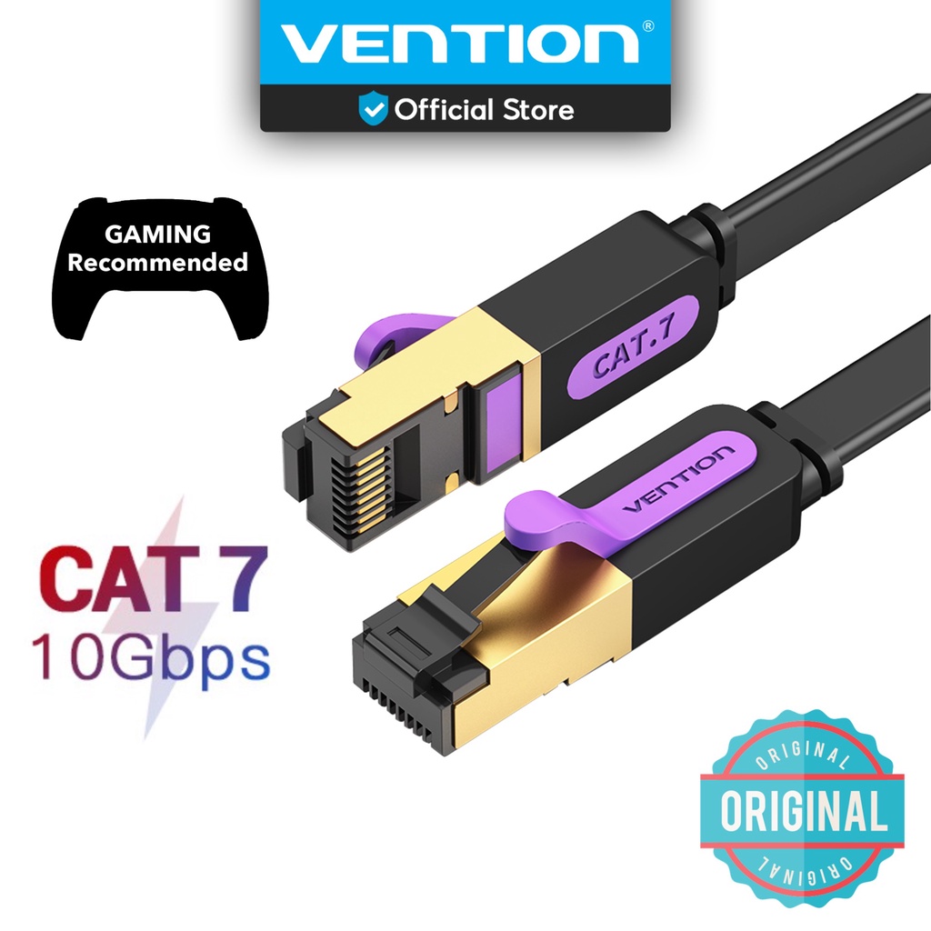 Vention CAT7 Flat LAN Cable 10G High Speed Gigabit Ethernet Cable ...