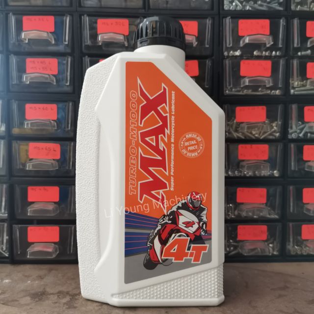 MAX 4T Engine Oil TurboM1000 (Minyak Hitam) Shopee Malaysia