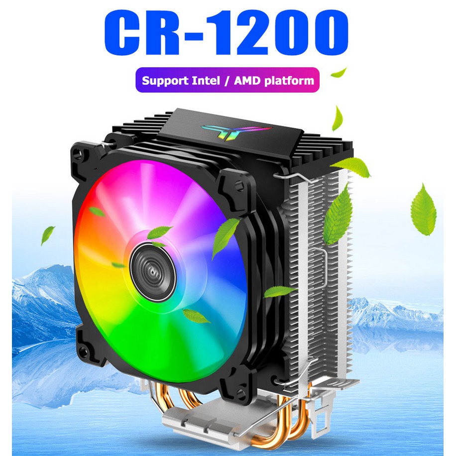 Jonsbo CR1200 2 Heat Pipe Tower CPU Cooler RGB 3Pin Cooling Fans ...
