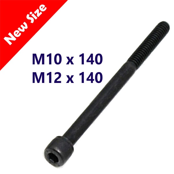 M6/M8/M10 x 140mm Super Long Size Black Socket Cap Hex Key Screw/M6