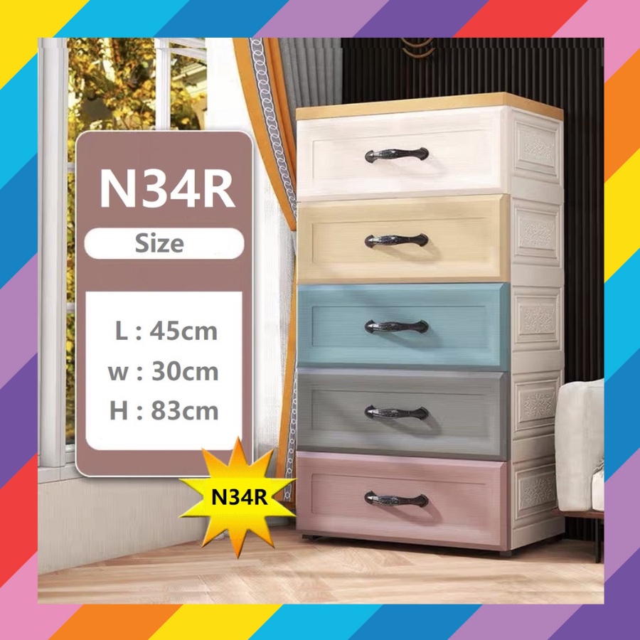OEMART Candy Color Storage Box Drawer Cabinet Wardrobe Storage DIY ...