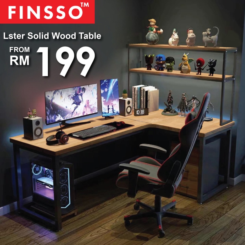 FINSSO [GAMING SERIES] GT004 L Shape Table / Study Table / Working