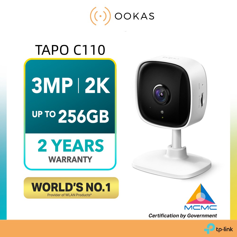 TP-Link Tapo 2K Indoor Security Camera White (Tapo C110)