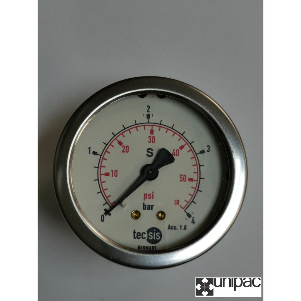 Pressure Gauge Tecsis Half Stainless Steel Pressure Gauge With Glycerine Filling 1453 Shopee