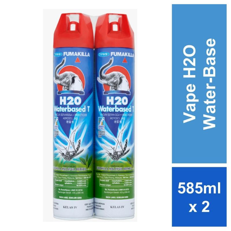 Fumakilla Vape H20 Waterbased T Grean Tea, Insecticide Aerosol. 2 x ...