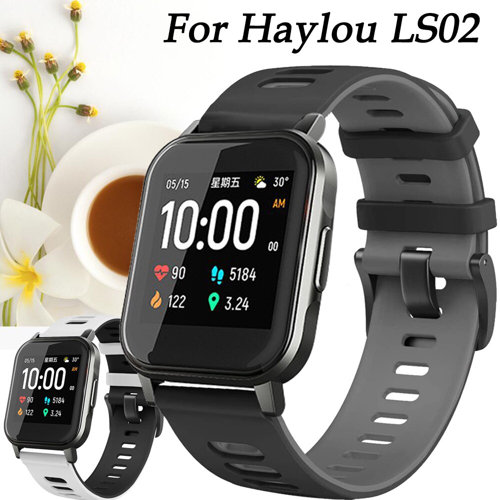 For Xiaomi Haylou LS02 Band Sport bracelet Silicone Watchband 20mm