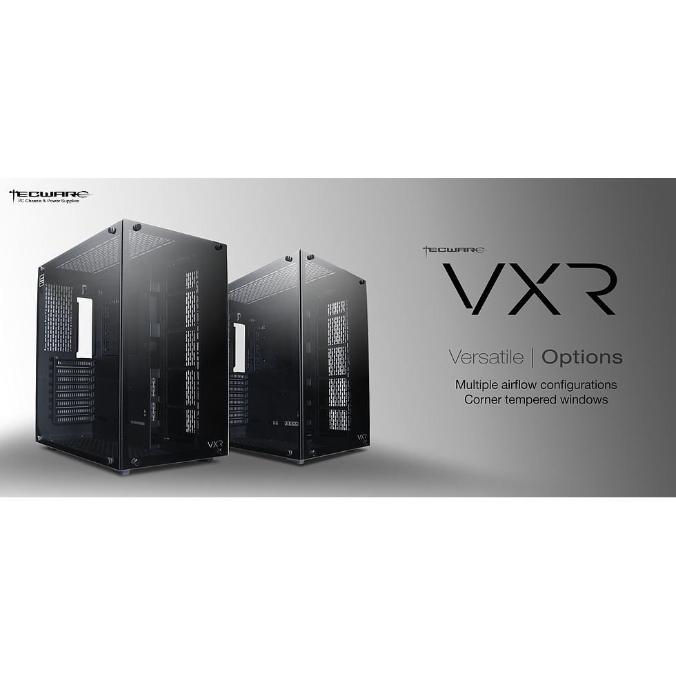 Tecware Vxr Black White Tg Premium Atx Gaming Case Shopee Malaysia