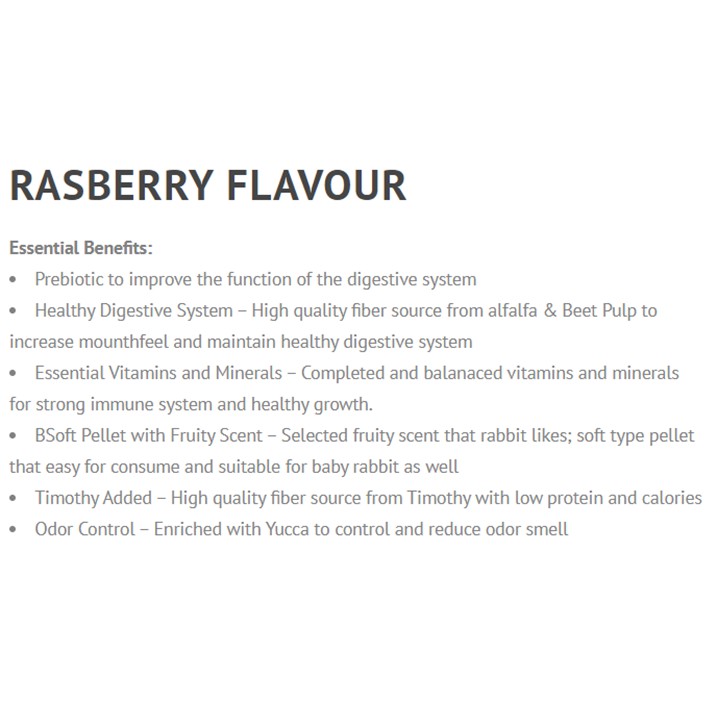 Rabbit Diet Raspberry Rabbit Food Pallets 3kgs / Makanan Arnab Perisa ...