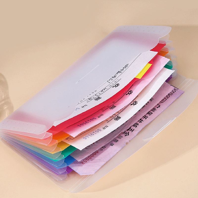 seng Multi-layer File Wallet Receipt Folder Bills Organizer Holder ...