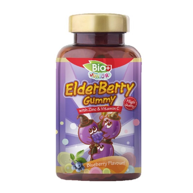 Bio+ Junior Gummies Elderberry, Zinc & Vitamin C Blueberry 60's ...