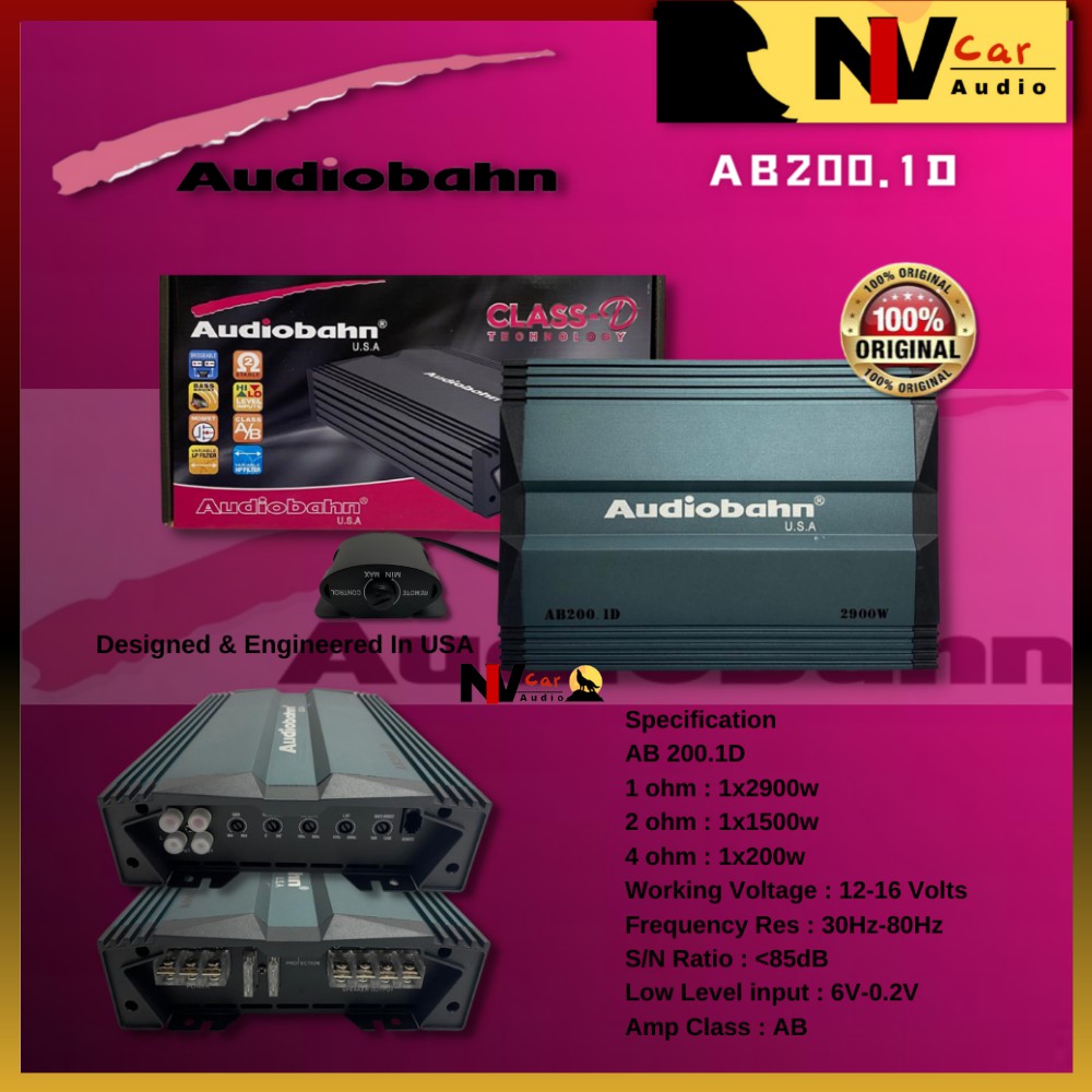 Audio Bahn USA ***100 Original*** MonoBlock AB200.10 Amplifier AB200