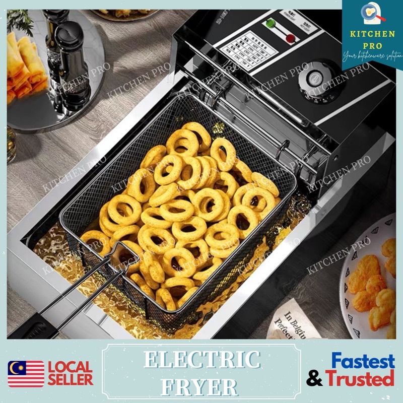 𝐊𝐈𝐓𝐂𝐇𝐄𝐍 𝐏𝐑𝐎 6L Single/ 12L Double Electric Deep Fryers/ Stainless