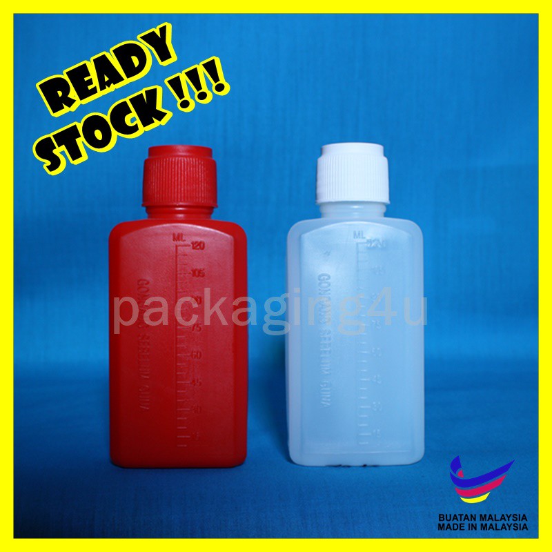 120ml / 4oz Medicine Dispensing Bottle !BIG CAP! (50 pcs) /Botol Ubat