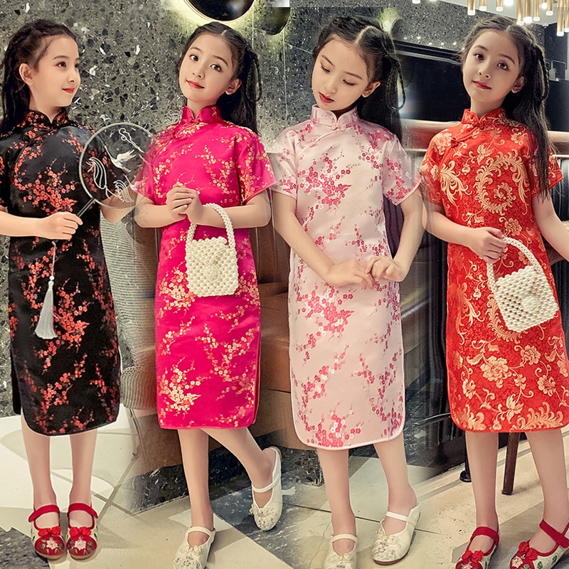 Children's cheongsam princess dress chinese style little girl girls ...