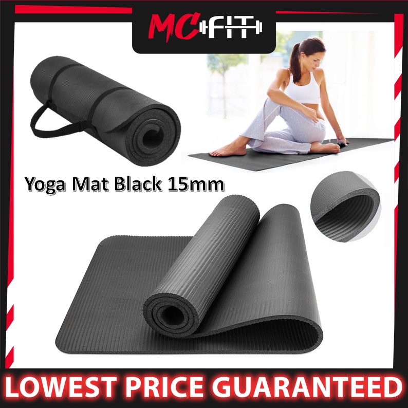 MCFIT Super Thick 15mm High Grade NBR Yoga Mat High Quality Fitness