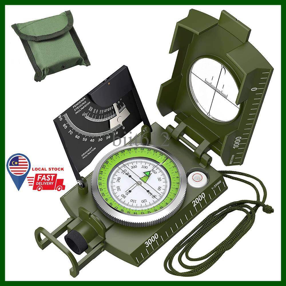 (Ready Stock) Professional Military Compass with Sighting Inclinometer ...
