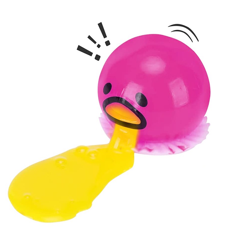1Pc Round Antistress Squishy Puking Egg Yolk Stress Ball/ Vomit Sucking