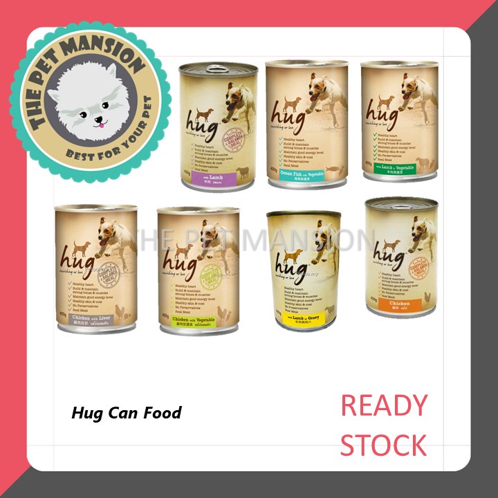 Hug Dog Canned Food -400g Dog Wet Food (Chicken/ Chicken Liver/Chicken ...