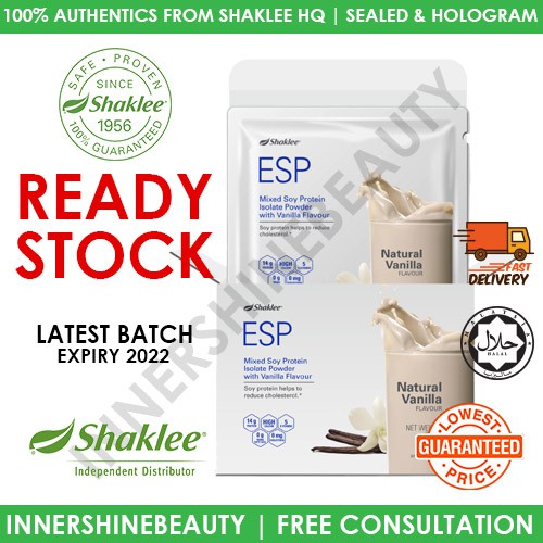 SHAKLEE ESP Mixed Soy Protein Isolate Powder with Vanilla Flavor (10