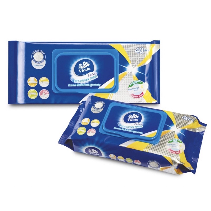 READY STOCK VINDA Deluxe Wet Kitchen Towel / Premier Kitchen Wet Tissue