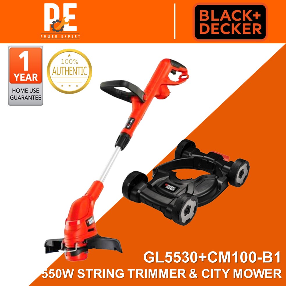 BLACK & DECKER STRING GRASS TRIMMER GL5530 + CITY MOVER CM100 BASE