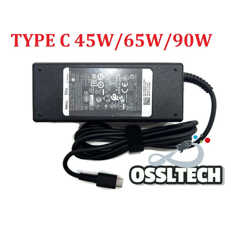 90W 20V USB-C Laptop Charger For Dell XPS 12 9250, Precision, Latitude, Inspiron Models