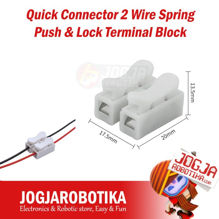 Quick Connector 2 Wire Spring Push & Lock Terminal Block | Shopee Malaysia