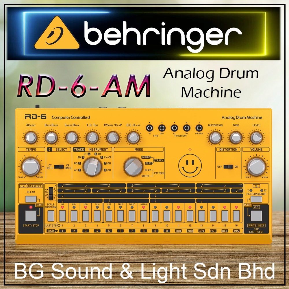 Behringer RD-6-AM Analog Drum Machine - Yellow (RD-6 / RD6