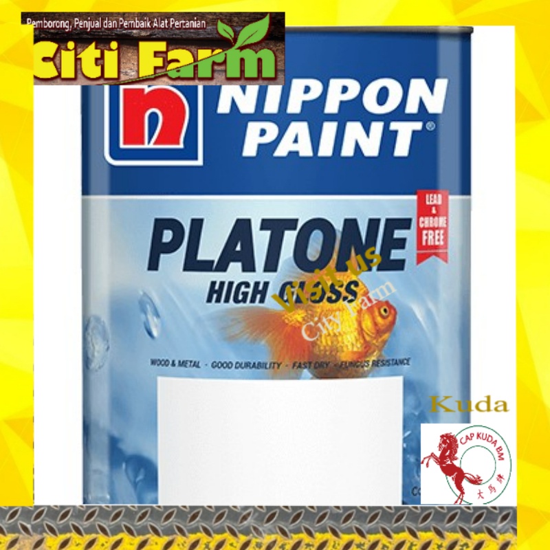 +1L NIPPON PAINT Platone High Gloss Wood Metal Oil Based Interior ...