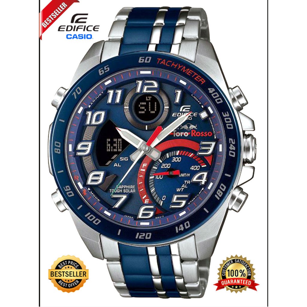 Special Promotion Premium Quality Auto Light Watch Edifice Scuderia Toro Rosso Limited Edition Series ECB 900TR 2AJR Men Shopee Malaysia