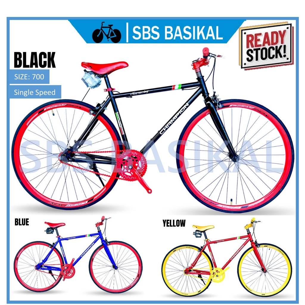 CHAMPION 700 Fixie, single speed | Shopee Malaysia
