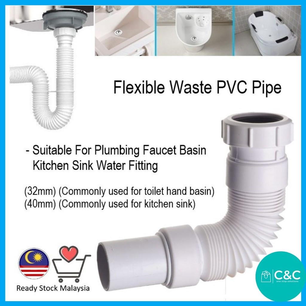 Ready Stock Flexible Waste Pvc Pipe