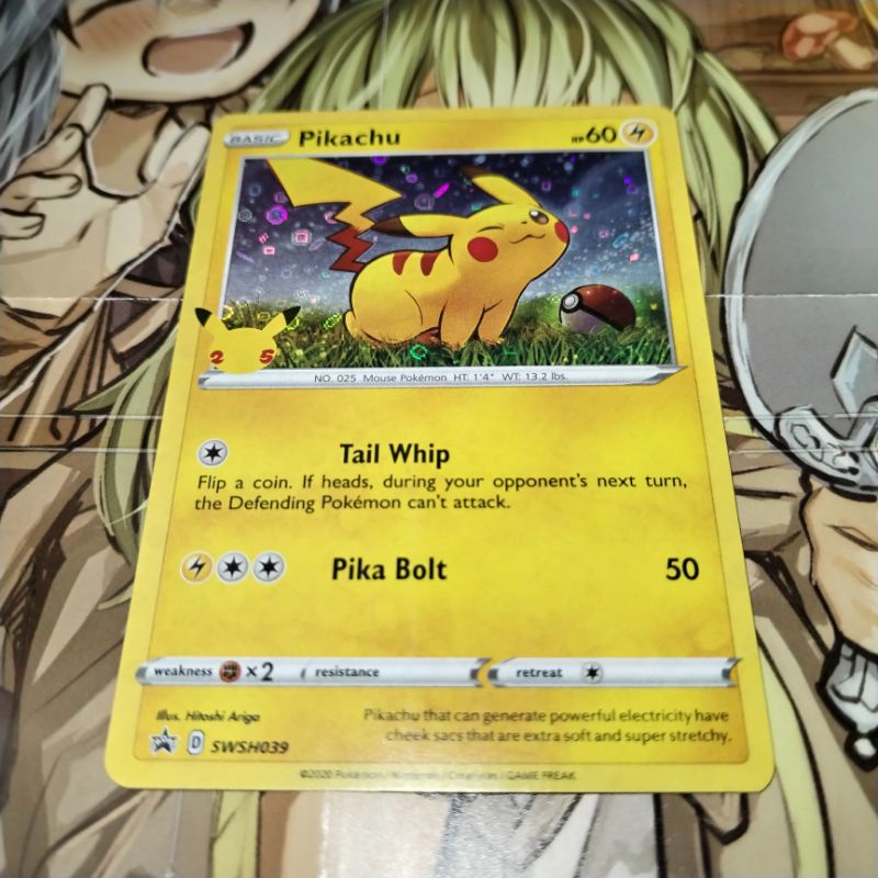 Mine PoKeMon Card TCG ] ORI Pikachu Promo SWSH039 25th Anninversary General  Mills (HOLO) | Shopee Malaysia