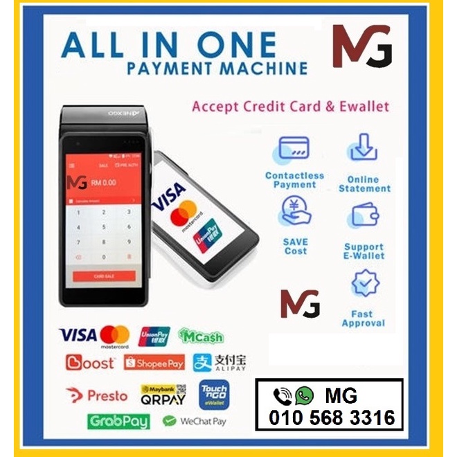 Wireless Credit Card Machine Malaysia . All in one payment terminal