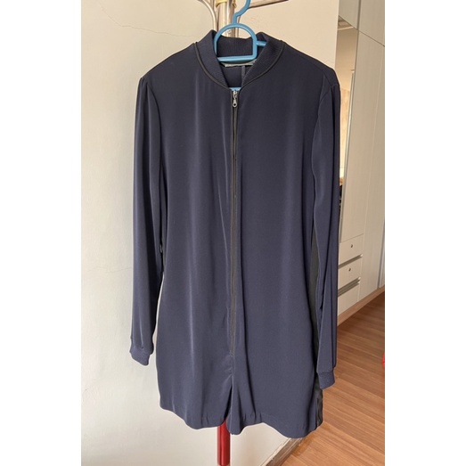 Preloved ZARA jumpsuits playsuit navy blue Shopee Malaysia
