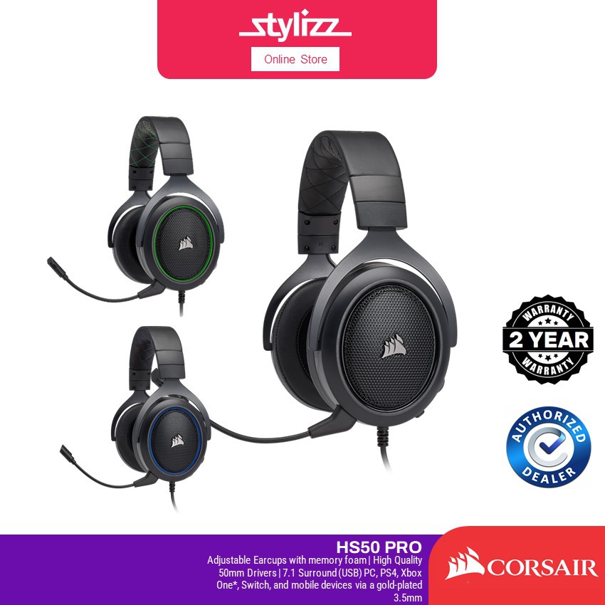 CORSAIR PRO STEREO Gaming Headset HS50