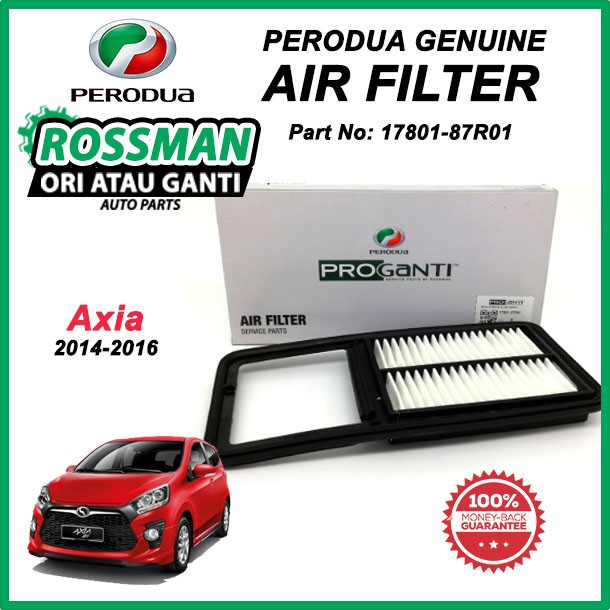 Original Perodua Air Filter For Axia (2014-2016) [17801-87R01] | Shopee ...
