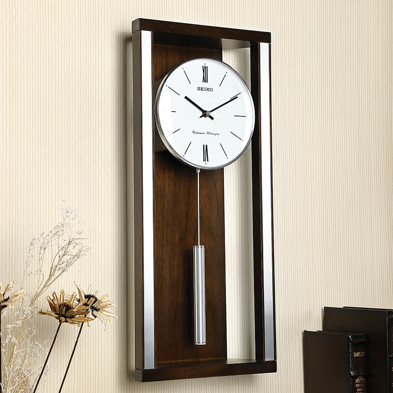100% ORIGINAL SEIKO Pendulum Dual Chime Wooden Wall Clock QXH068 (QXH068B)  [Jam Dinding] | Shopee Malaysia