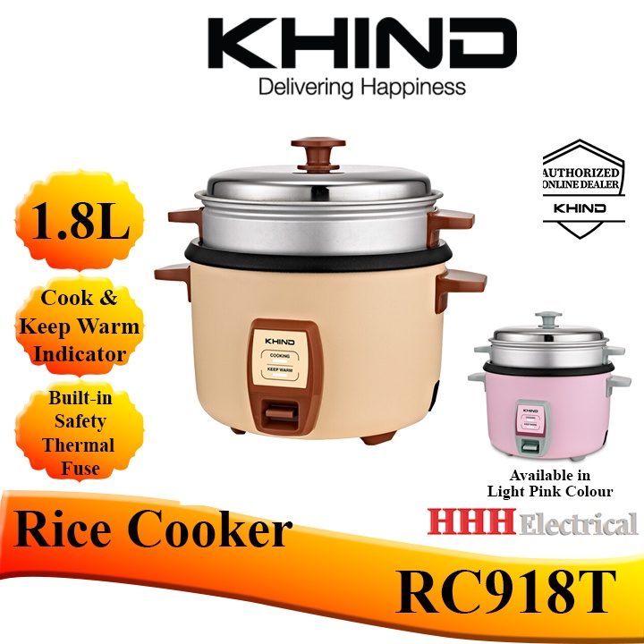KHIND RC918T Teflon Inner Pot Rice Cooker/ Periuk Nasi With Cool Touch ...